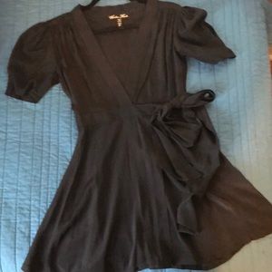 Winter Kate - black wrap dress - size small